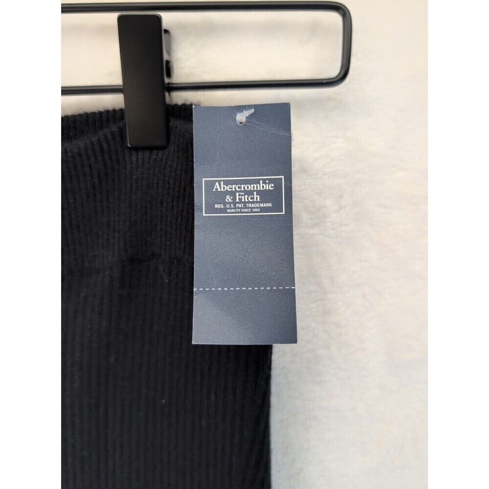 Abercrombie & Fitch Skirt Women's Medium Black Ribbed Maxi 22" Slits - Picture 9 of 12